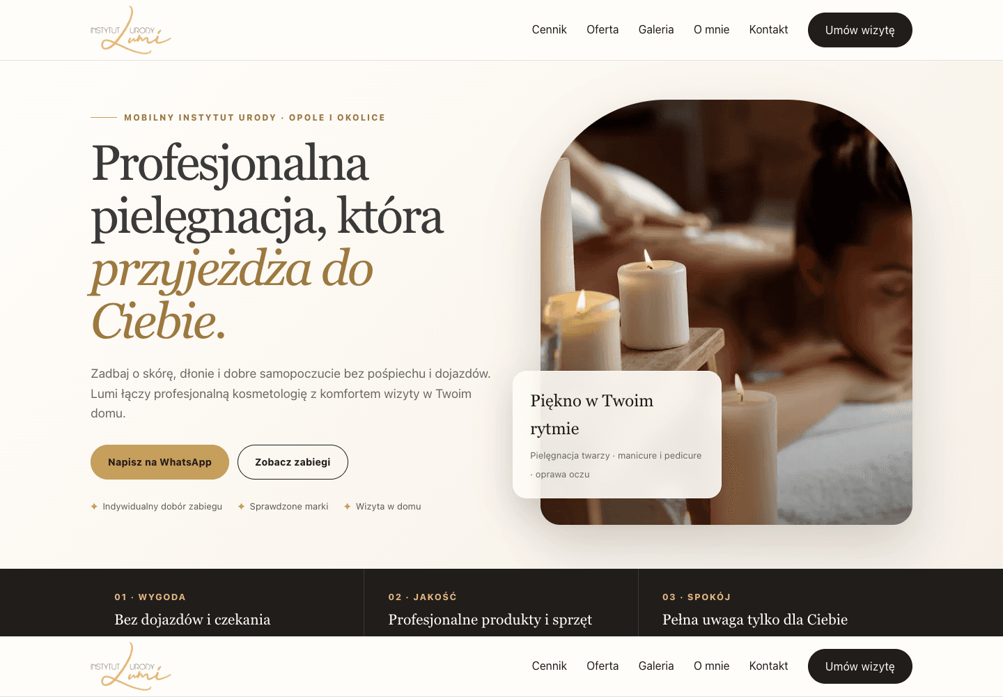 Strona główna Lumi: mobilne usługi kosmetyczne w Opolu